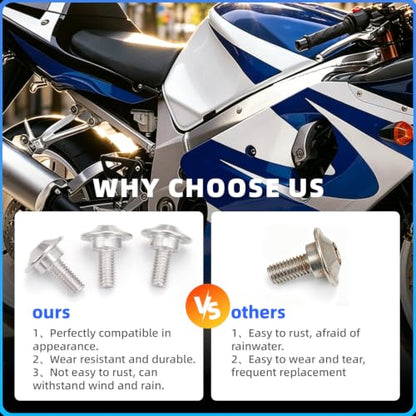 M5 Stainless Fairing Bolt Kit for Suzuki GSX-R 600/750 / 1000, GSX-1300R - size: M5 x 12.5