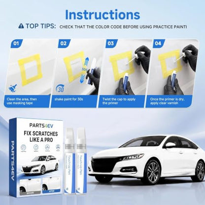 Black Obsidian/Super Black KH3 for NISSAN Touch Up Paint Kit, Exact Match Touch Up Paint with 2K Clear Coat, Professional Scratch and Chip Repair - color: Black Obsidian/Super Black
