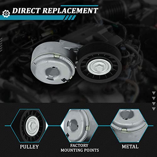 IRONTEK ZZM515980 Belt Tensioner Pulley Assembly fit for Ford (1993-2000 Explorer/ 1994-2000 Ranger), for Mazda 1993-1994 Navajo, for Mercury 1998-1999 Mountaineer #38102 - size: ZZM515980