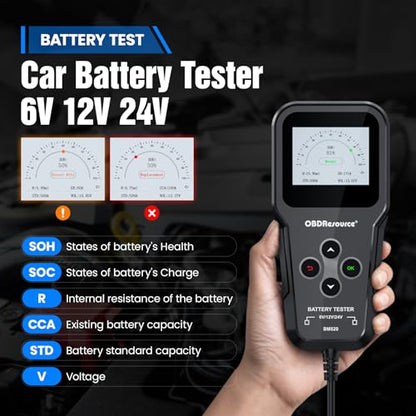 OBDResource Battery Load Tester, Professional Automotive Battery Analyzer - color: black