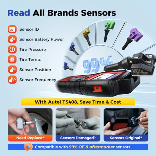 Autel MaxiTPMS TS408 TPMS Programming Tool, 2026 Same as TS508WF/TS501 PRO