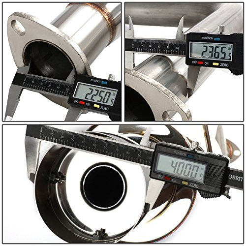 Auto Dynasty 4" Round Catback Exhaust System For 1992-2000 Honda Civic - color: Round Tip
