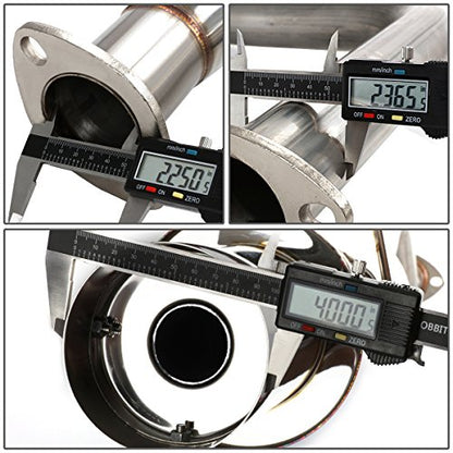 Auto Dynasty 4" Round Catback Exhaust System For 1992-2000 Honda Civic - color: Round Tip