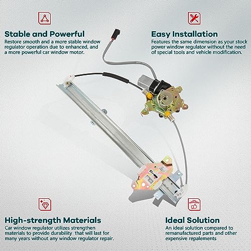FINDAUTO 741-680 Power Window Regulator for 1998-2004 for NISSAN Frontier - size: Front Right, style: 1998-2004 for Nissan Frontier,2000-2004 for Nissan Xterra