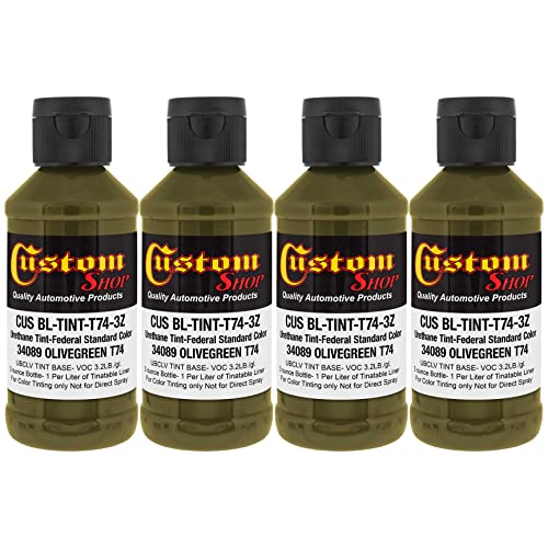 Custom Coat 3 Ounce, Olive Green, Bedliner Tint Concentrate, 4 Pack - color: Olive Green, size: 3-Ounce (Pack of 4)