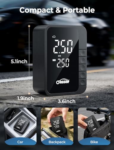 Oasser Tire Inflator Portable Air Compressor Air Pump for Car Tires