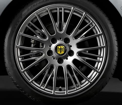 Biomar Labs 4 x 68mm Wheel Centre Alloy Hub Center Caps Compatible with BMW 36136783536 Hubcaps Germany Flag Deutschland CB 67