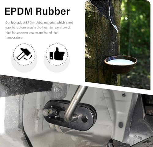 8 Pieces Rubber Exhaust Hanger, 4 Holes Adjustable Muffler Hanger, Heavy Insulator Support Bushing Installation, 2-Hole Exhaust Hanger 0.47 Inch, Weather-Resistant High-Density Tailpipe Hanger