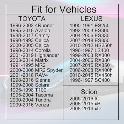 90916-03075 Thermostat Fit for 1988-2018 Toyota 4Runner Avalon Camry Celica Corolla Highlander Matrix MR2 RAV4 Sienna Solara T100 Tacoma Tundra Venza,1990-2016 Lexus ES250 ES300 ES330 ES350 - size: 90916-03075