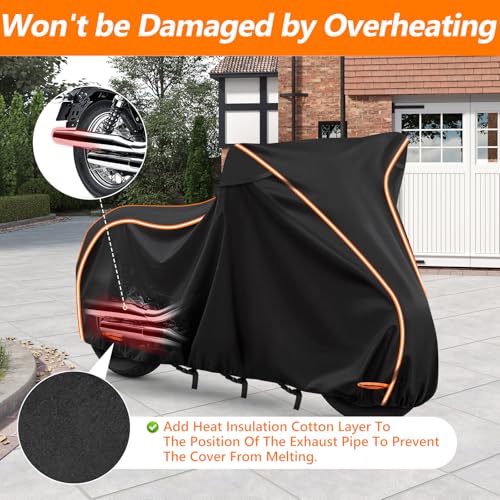 420D & Cotton Lining Motorcycle Cover for Honda Rebel 250 300 500 1100 - size: for Rebel