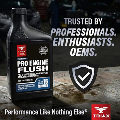 TRIAX Pro-Engine Flush - Oil-Based Flush - Engine Safe (16 oz - 473 ml) - size: 16 oz
