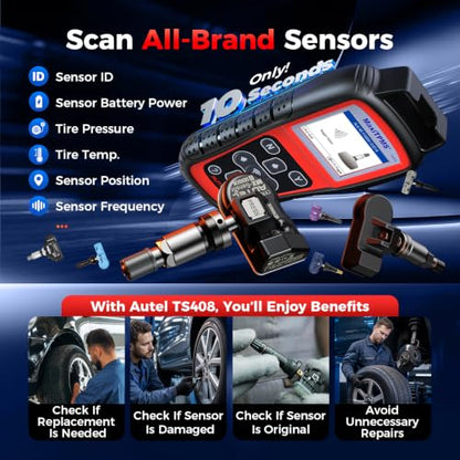 Autel TS408 TPMS Programming Tool, Tire Pressure Sensor Replacement Scanner