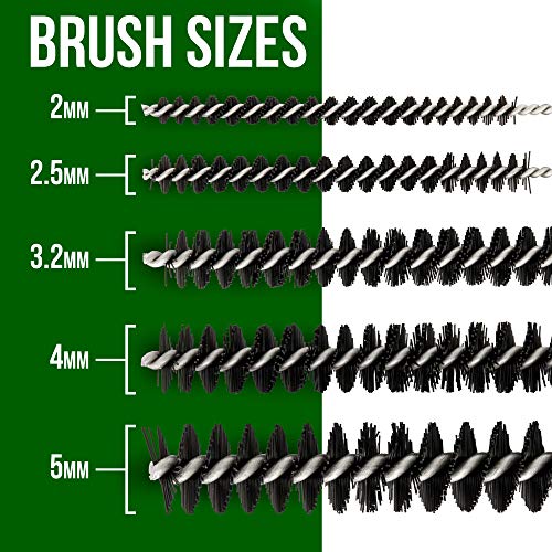 Master Airbrush 11 Piece Airbrush Cleaning Kit, 5 Brushes, 5 Pokers