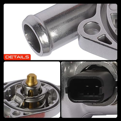 A-Premium Upgraded Aluminum Engine Coolant Thermostat Housing Assembly