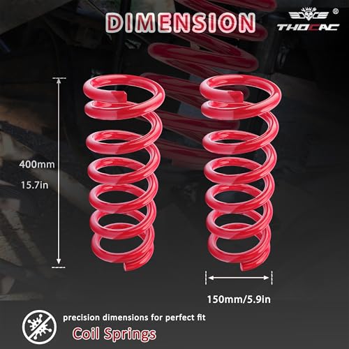 2” Front Drop Coil Springs Lowering Kit for 1999-2007 Chevy Silverado/GMC Sierra 1500 (2WD V8 Only)-Red - color: red, size: 1999-2007 Silverado/Sierra 1500 2''Drop