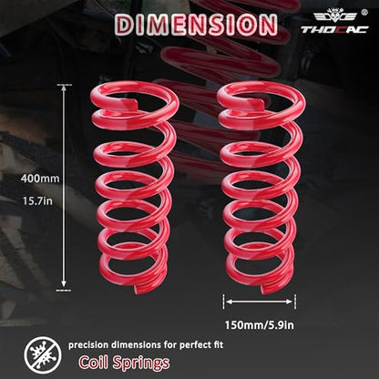 2” Front Drop Coil Springs Lowering Kit for 1999-2007 Chevy Silverado/GMC Sierra 1500 (2WD V8 Only)-Red - color: red, size: 1999-2007 Silverado/Sierra 1500 2''Drop