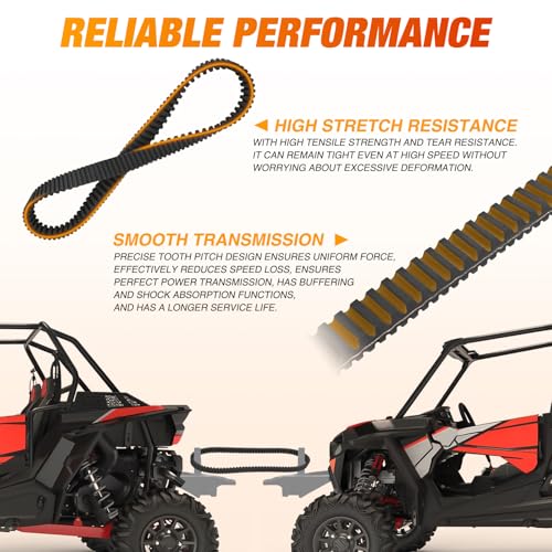 Nilight Drive Belt 3211186 for Polaris Ranger XP 1000 RZR RS1 Aramid,1 Pack - size: Polaris Ranger XP/Crew XP/RZR RS1 3211186