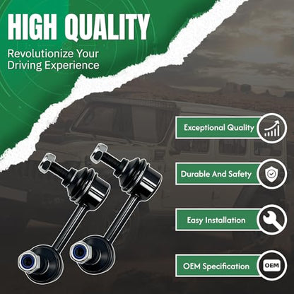 2PCS Rear Stabilizer Sway Bar End Links Fit for Compatible with Cadillac 2003 2004 2005 2006 2007 CTS #OE K750016 K750020 - size: K750016 K750020