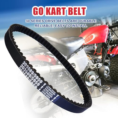 30 Series Go Kart Drive Belt for 212cc 196cc 6.5hp Coleman KT196 CK196 GK200 Manco Dingo TrailMaster Go Kart Cart Baja Warrior Mini Bike Manco 5959 Comet 203589 Murray 12-8487 Heavy Duty 3PCS
