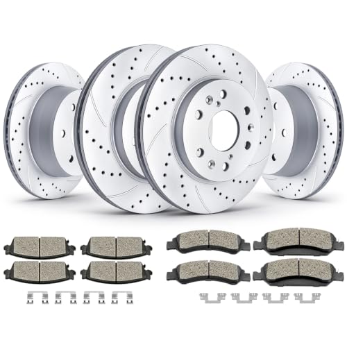 Acinoparts Front and Rear Brake Kit for Cadillac Escalade - size: ABK00201
