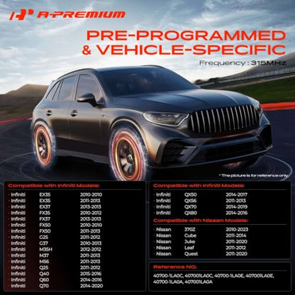 A-Premium 315MHz Pre-programmed TPMS Sensor Tire Pressure Monitoring Sensor