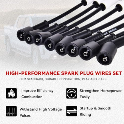 RLP 9059C Spark Plug Wires Set of 8 4.8L-6.2L V8 Compatible with Chevy GMC