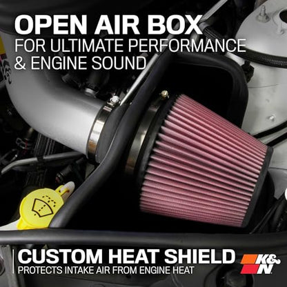 K&N Cold Air Intake System: High-Flow Air Filter, Increase Performance & Towing: Compatible with 2016-2026 JEEP/DODGE: Durango, Grand Cherokee, Grand Cherokee WK, 77-1572KS - style: Metal