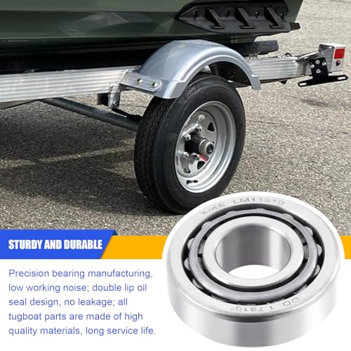 XiKe 4 Sets Boat Trailer Wheel Bearings LM11949 LM11910 - size: LM11949/10 + Seal ID 1.125'', style: Pack 4 Set