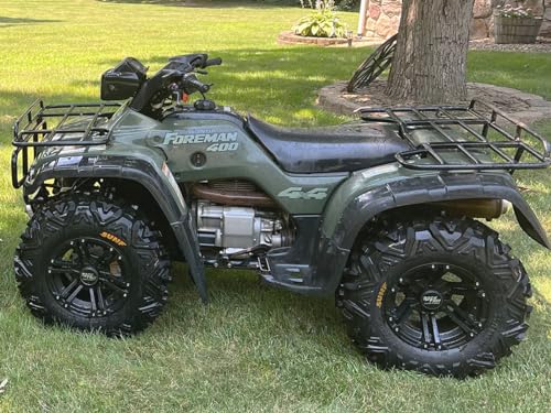 RockTrix RT101 12x7 ATV Wheel 4x110 SRA Offset, Matte Black, 10x1.25 Nuts - size: 12x7 (5+2F/2+5R)