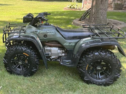 RockTrix RT101 12x7 ATV Wheel 4x110 SRA Offset, Matte Black, 10x1.25 Nuts - size: 12x7 (5+2F/2+5R)