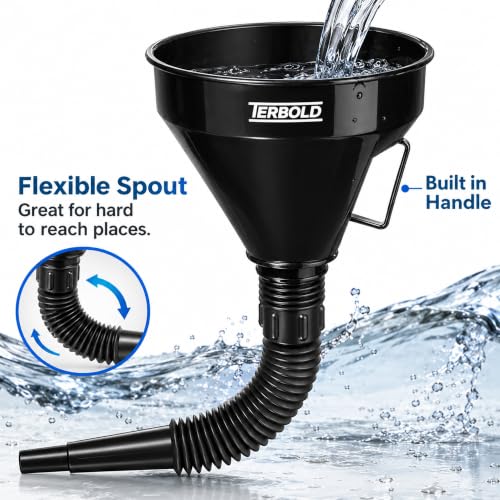Automotive Flex Funnel with Hose - color: Black