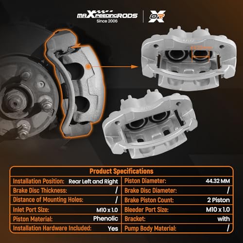 maXpeedingrods for 18B4753 18B4752 Rear Side Brake Calipers for Ford F-250 - size: 18B4752+18B4753
