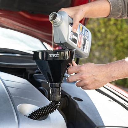 Automotive Flex Funnel with Hose - color: Black