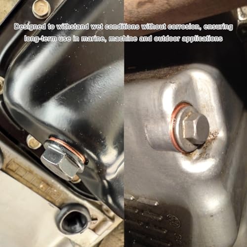 20 PCS Oil Drain Plug Gasket, 14mm Copper Crush Washer Coolant Seal Ring Replacement, Automotive Sealing Gaskets Compatible with OEM PN Part 007603-014106, Car Accessories - color: 20PCS