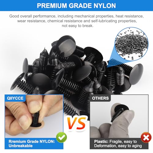 QIIYCCE 260PCS Bumper Clips car Plastic Rivet Fasteners