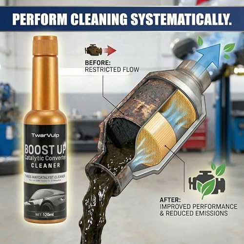 Catalytic Converter Cleaner Catalytic System Cleaner Additive for Gas & Diesel Vehicles, Routine Maintenance Treatment, Supports Smooth Engine Operation, Easy Pour-in, 3 Pack 120ml - size: 3 Pack