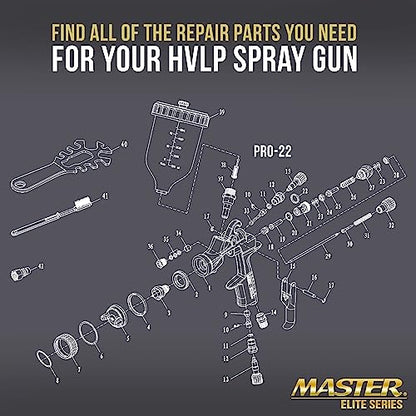 Master Elite PRO-22 Series 1.2 mm Needle, Fluid Nozzle and Air Cap Set Only - size: 1.2