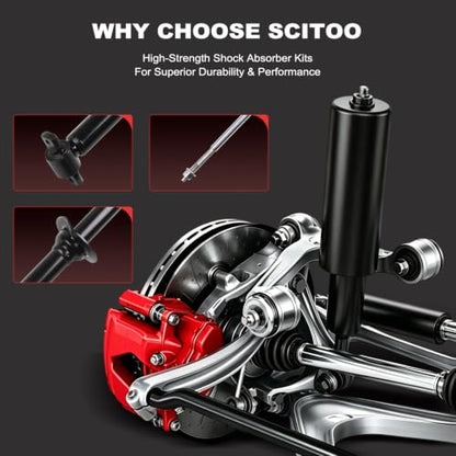 SCITOO 2pcs Front Shock Absorbers Replace for Cadillac CTS