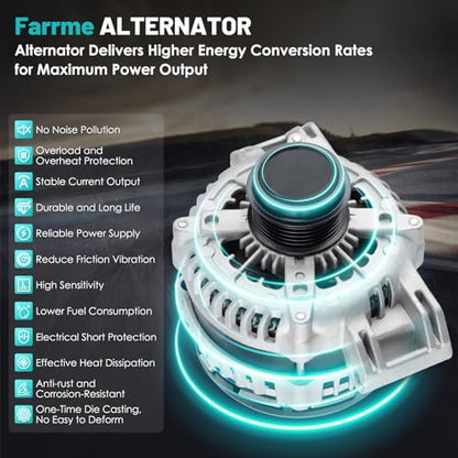 11598 Car Alternator Fit for Dodge Challenger Charger Durango 3.6L - size: 11598N for Chrysler 300 for Charger 3.6L 11-18