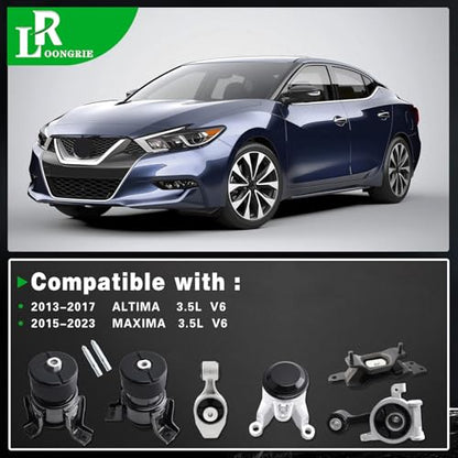 Engine Motor Mount and Transmission Mount kit Compatible with Altima - size: A4355HY A4365HY A4356HY A7362 A7386 A7383