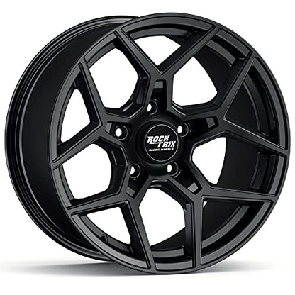 RockTrix RT105 18x9 Off-Road Wheels compatible with Toyota Tundra 2007-2021, Matte Black 5x150 Rims +12mm Offset for 33-35 Inch Tire Clearance, Fits Sequoia, Land Cruiser, And Fits Lexus LX570 - color: Matte Black, size: 18x9 +12mm offset