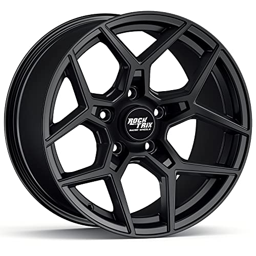 RockTrix RT105 20x9 Off-Road Wheels compatible with Toyota Tundra 2007-2021, Matte Black 5x150 Rims +12mm Offset for 33-35 Inch Tire Clearance, Fits Sequoia, Land Cruiser, And Fits Lexus LX570 - color: Matte Black, size: 20x9 +12mm offset