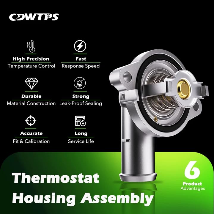 Aluminum Engine Coolant Thermostat Housing Assembly fit for Chryaler Dodge - size: 902-3035