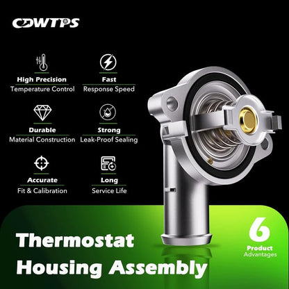 Aluminum Engine Coolant Thermostat Housing Assembly fit for Chryaler Dodge - size: 902-3035