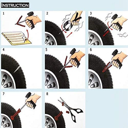 Chrov 100pcs Tire Plugs, Rubber Tire Repair Plugs for Tubeless Off-Road Tires Car, ATV, UTV, Wheelbarrow 4" x1/4", Brown