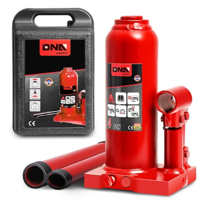 DNA Motoring 4 Ton Hydraulic Car Bottle Jack, Red, 8000 lbs Capacity - color: red, style: 4 ton