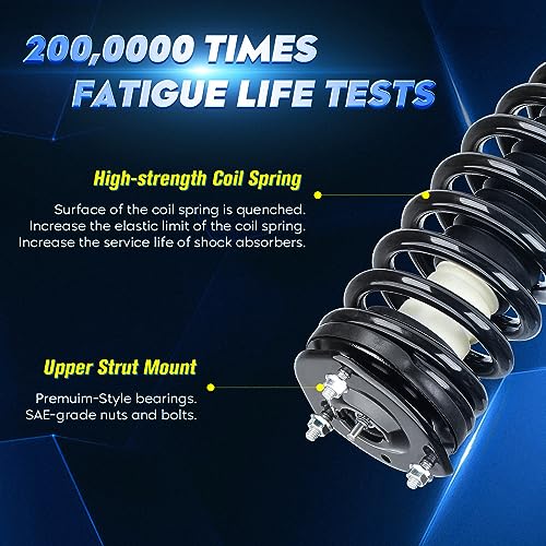 Front Strut Assembly & Sway Bar Links for 2010-2012 Ford Fusion 2.5L, 10-11 Mercury Milan, Shock Absorbers Replace 272596 4PCS - size: Front (10-12 FUSION/10-11 MILAN)