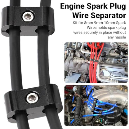 12-Piece Spark Plug Wire Separator and Holder Set(black) - color: black