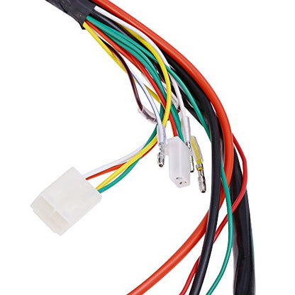 Anxingo Electric Start Wire Loom Wiring Harness Quad Complete Harness Fit for Chinese ATV UTV Quad 4 Wheeler 50cc 70cc 90cc 110cc