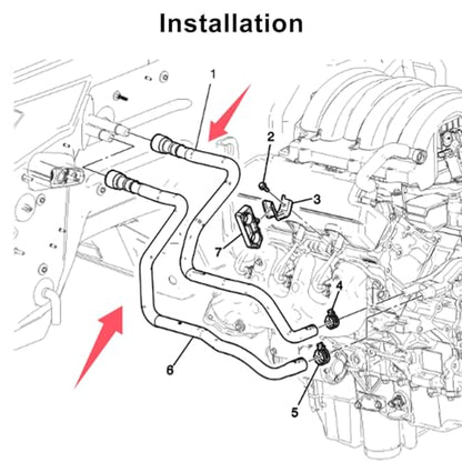 Heater Outlet & Inlet Hose Fit for GMC Sierra Chevy 23126442 23126443